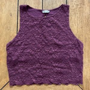 Free People Intimately Lace Sleeveless Crop Top